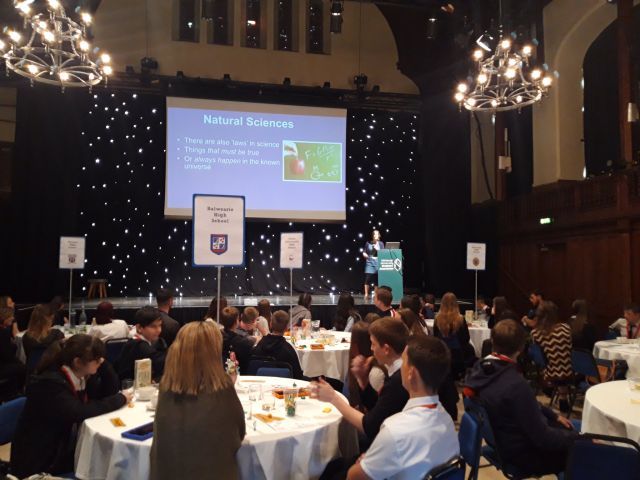 P7 pupils at conference-style event